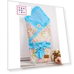 Одеяло на выписку AmaroBaby HAPPY (Сказка бирюзовый, поплин/бязь)