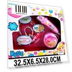 Микрофон Наша Игрушка Микрофон с бусами и браслетом 22029G