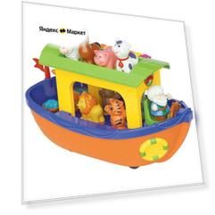 Kiddieland Развивающая игрушка Ноев Ковчег со звуком, русский язык KID 049734 Kiddieland Развивающая игрушка Ноев Ковчег со звуком, русский язык KID 049734
