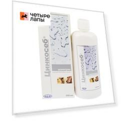 ICF Италия Цинкосеб шампунь для лечения кожных заболеваний у собак и кошек, 250 мл