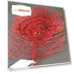 Ветка декоративная блестящая красная 60см а90826 a003 ра90826 a003