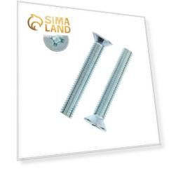 Винт TUNDRA пот. DIN 965 М8x50, цинк, 4 шт.