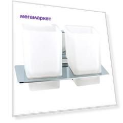 Держатель для 2-стаканов c матовым стеклом HAIBA HB8808