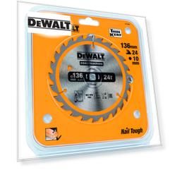 Пильный диск DEWALT CONSTRUCTION DT1947, 136/10 мм.