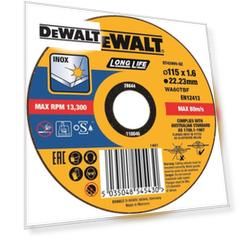 Круг отрезной DEWALT DT43905, высокий ресурс, 115 x 22.2 x 1.6 мм, тип 41