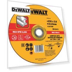 Круг отрезной DEWALT DT43913, по металлу 230 x 22.2 x 2 8 мм, тип 42 - 25 шт.