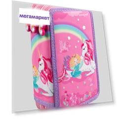 Пенал с наполнением KEYROAD  "Единорог", три отделения