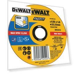 Круг отрезной DEWALT DT43902, быстрый рез, 125 x 22.2 x 1 мм, тип 41 - 25 шт.