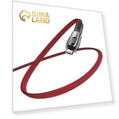 Кабель Hoco U70, USB - Micro-USB,  2.4A, 1.2 м, плоский, нейлон, красный