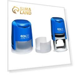 Оснастка для круглой печати автоматическая COLOP Printer R30, диаметр 30 мм, с крышкой, корпус синий