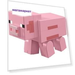 Фигурка Mattel Minecraft Свинья большая сборная GVV18