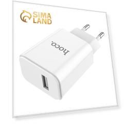 Сетевое зарядное устройство Hoco C61A, USB,  2.1 А, белое