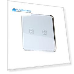 Умный сенсорный двухканальный ZigBee выключатель Ps-Link ZW-E2 Белый