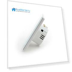Умный сенсорный двухканальный WIFI выключатель освещения PS WF-E2 Золотой
