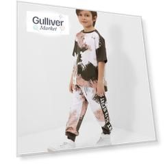 Брюки-джоггеры со стилизацией камуфляжного принта хаки Gulliver