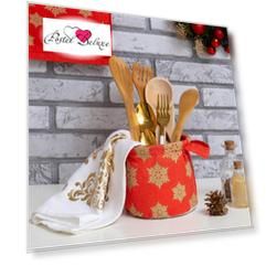 Текстильная корзинка Снежинки (12х14 см)