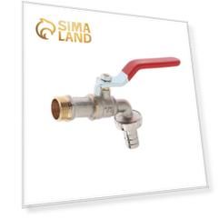 Кран водоразборный со штуцером ZEIN engr, 1/2", никелированная латунь
