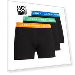 Комплект из 3 однотонных трусов-боксеров JACK & JONES