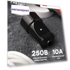Гнездо штепсельное б/з черн. 10А 250В EKF PROxima