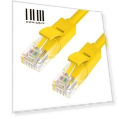 Greenconnect Патч-корд прямой, малодымный LSZH 5.0m UTP кат.5e, желтый, 24 AWG, литой, ethernet high speed 1 Гбит/с, RJ45, T568B, GCR-50705(GCR-50705)