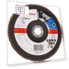 Круг лепестковый торцевой Bosch 180х22.2мм K40 Best for Metal (2.608.606.737)