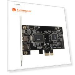 Контроллер PCI-E VIA6307 1xIEEE1394(4p) 2xIEEE1394(6p) Ret