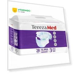 Подгузники для взрослых TerezaMed Super Large одноразовые впитывающие на липучках 100-150 см 28 штук