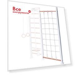 Стойка с сеткой Perfetto sport Verticale in legno con rete bianco-naturale PS-134 СГ000005339