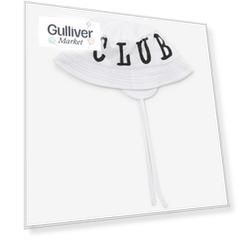 Панама с декором белая Gulliver