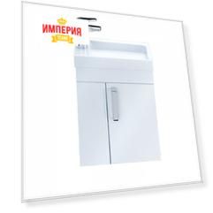 Тумба Iddis Torr 40 подвесная, белая полки слева, с раковиной (TOR40W1i95K)