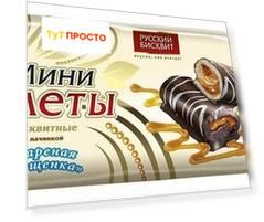 Рулет мини русский бисквит 175 г вареная сгущенка