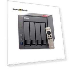 Сетевое хранилище NAS Qnap TS-451+-8G черный
