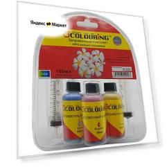 Чернила (краска) для заправки картриджей PG-445 / 445XL / CL-446 / чернила для Canon, набор 9 предметов + инструкция, 4 цвета, совместимые