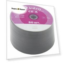 Intro Диск CD-R Intro 700Mb 52x Bulk, 50шт (UL120230A8B)
