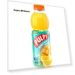 Напиток сокосодержащий Pulpy Ананас-Манго, 0.45 л
