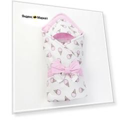 Конверт на выписку «Сластёна», цвет розовый, 3 предмета Конверт на выписку «Сластёна», цвет розовый, 3 предмета