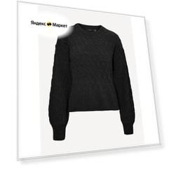 Vero Moda, пуловер женский, Цвет: черный, размер: M