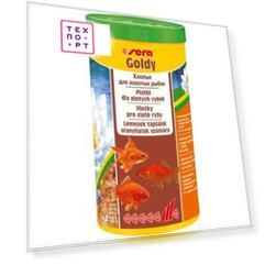 Корм SERA GOLDY Goldfish Flakes Floating Food плавающие хлопья для золотых рыбок 1л (210г)