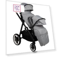 Коляска прогулочная для двойни McCan M-11 (СЕРЫЙ) GL000988654
