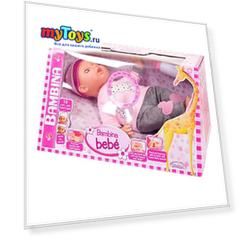 Кукла Abtoys "Bambina Bebe" с живой мимикой и звуковыми эффектами, 40 см
