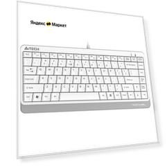 Клавиатура A4Tech FStyler FKS11, USB, белый/серебристый