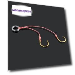 Крючки рыболовные Yoshi Onyx Assist Hook #12, нити 3+5 см на заводном кольце #7 (157075)