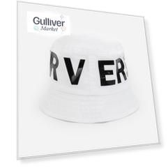 Панама с крупным шрифтовым декором белая Gulliver