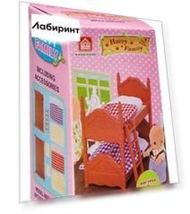 Набор игровой Happy Family с фигуркой зверюшки, спальня