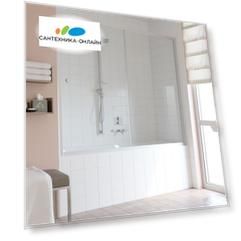 Шторка на ванну Vegas Glass ZV 160 07 01 профиль матовый хром, стекло прозрачное