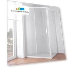 Душевой уголок Vegas Glass ZP+ZPV NOVO 110*90 01 10 профиль белый, стекло сатин