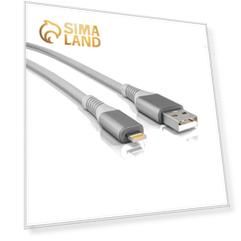 Кабель Smartbuy iK-512, Lighting - USB, 2 А, 1 м, резиновой оплетке, белый