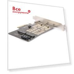 Адаптер для M.2 SATA SSD+M.2 NVME SSD Card AgeStar AS-MC02