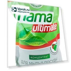 Концентрат для мытья посуды и детских принадлежностей Mama Ultimate с ароматом зеленого чая 1л
