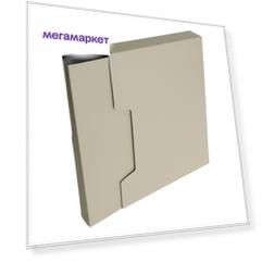 Папка c 80 вкладышами А4, 700 мкм, Calligrata DeLuxe, 40 мм, в коробке, молочная